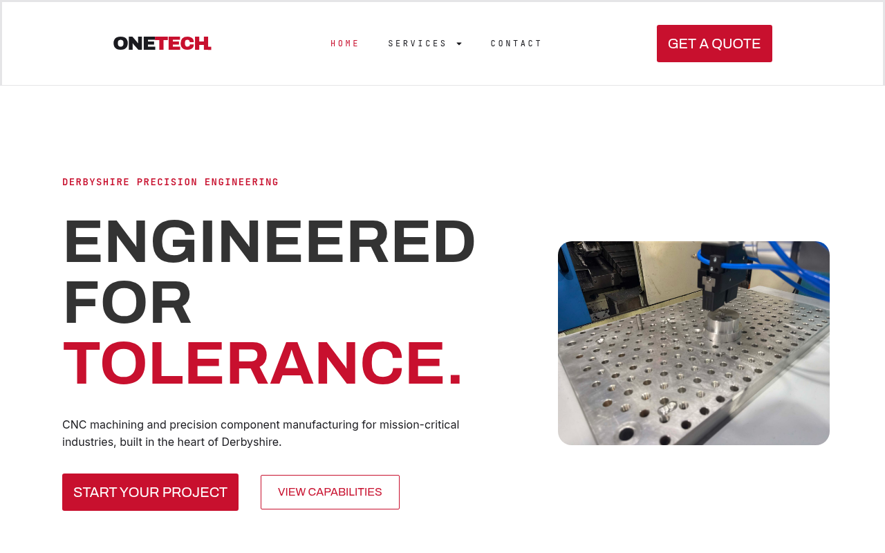 One Tech Engineering website screenshot