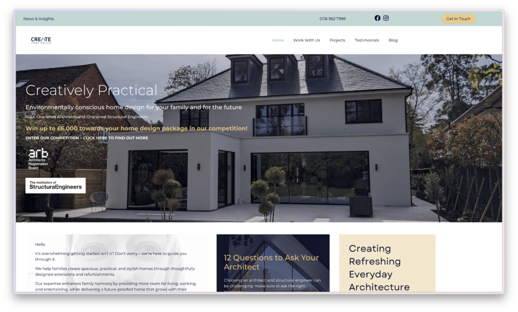 Create home design Website