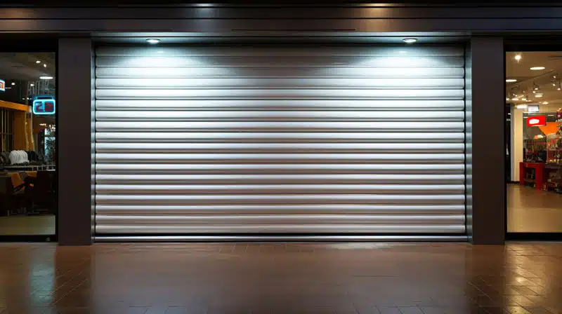 shop with shutters