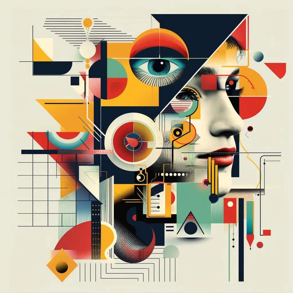 Artistic arrangement of brand elements showcasing visual consistency and recognition