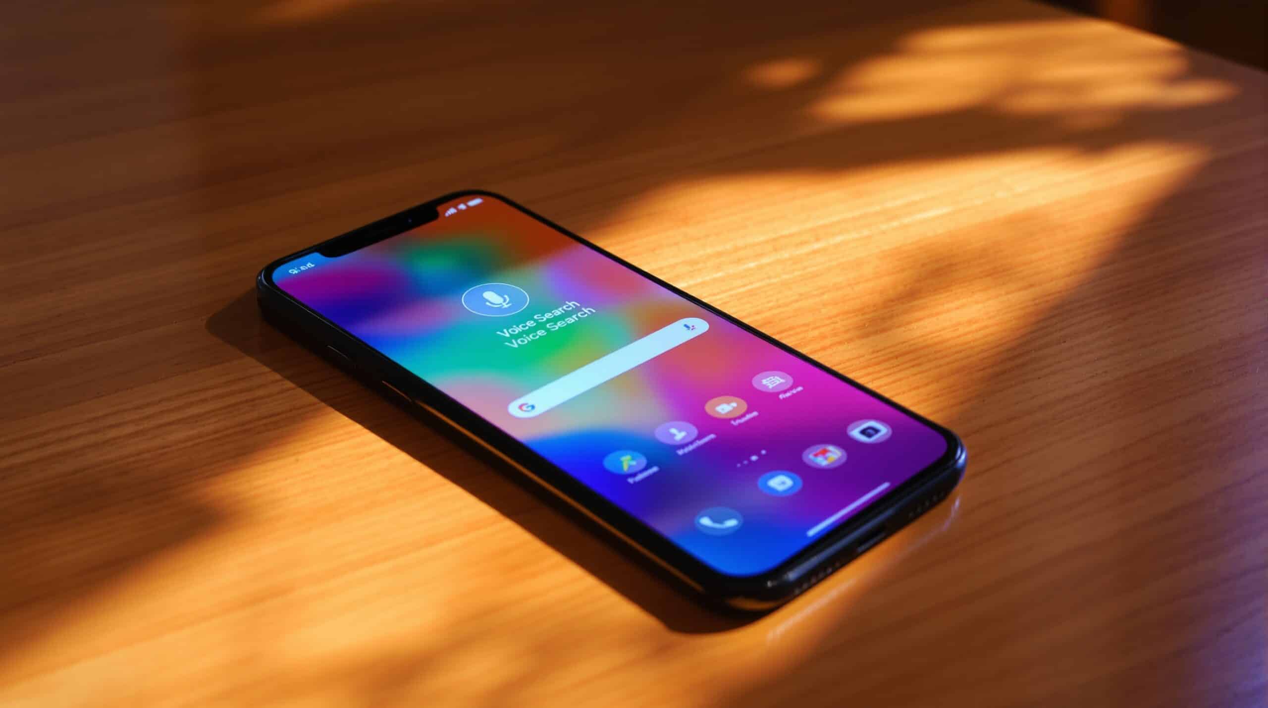 Phone with voice search