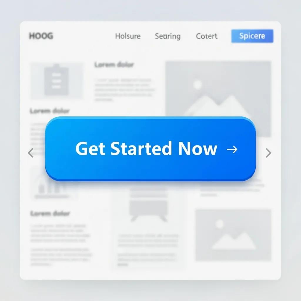 Highlighted call-to-action button on a landing page interface